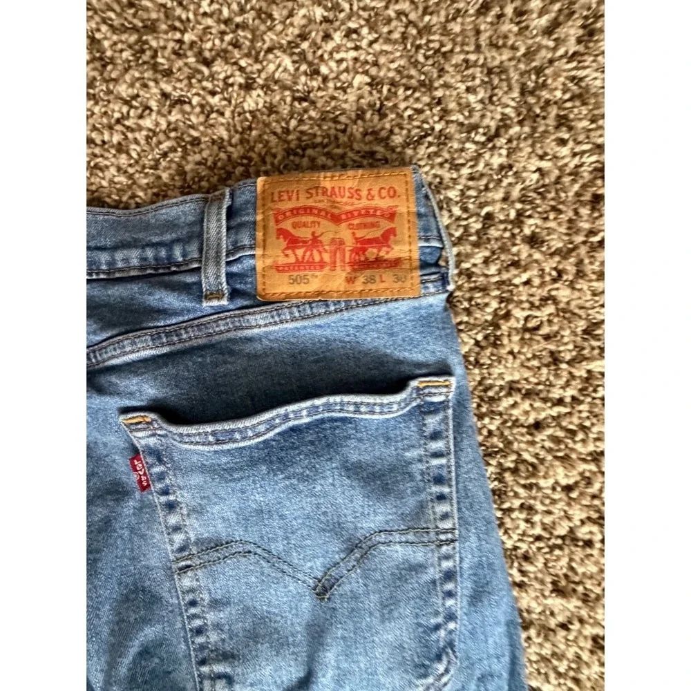 Levis 505 Regular Fit Jeans Mens 38x30(36x28) Blue Denim Straight Leg 00505-2669